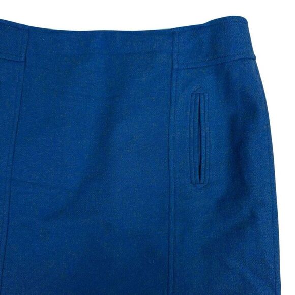 Talbots Cobalt Wool Blend skirt size 10 Petite with Pockets - Picture 5 of 8